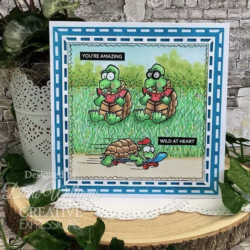 Creative Expressions Designer Boutique Collection One In a Chameleon 6 in x 8 in Clear Stamp Set