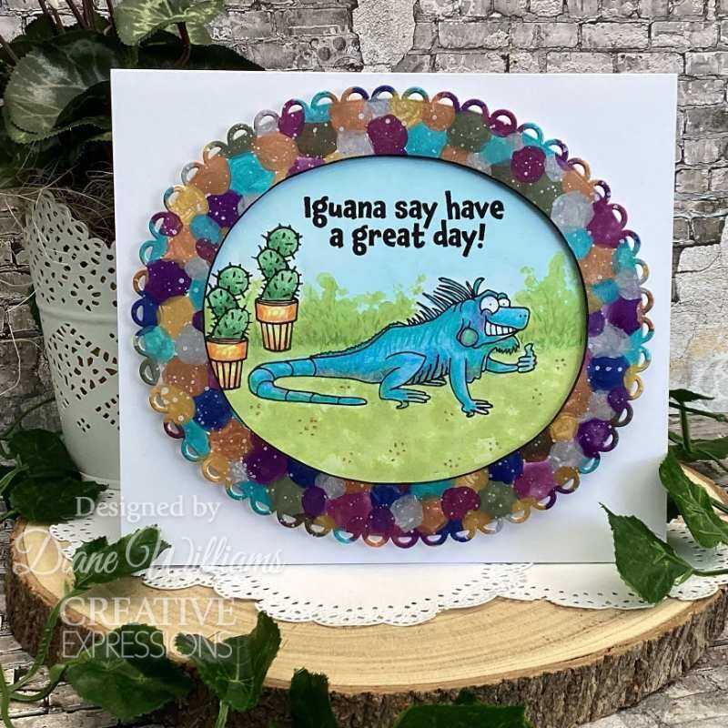 Creative Expressions Designer Boutique Collection One In a Chameleon 6 in x 8 in Clear Stamp Set