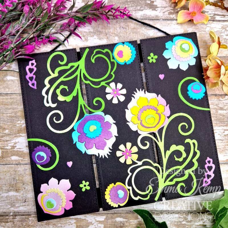 Creative Expressions Paper Cuts Folk Flowers Floral Flourish Craft Die