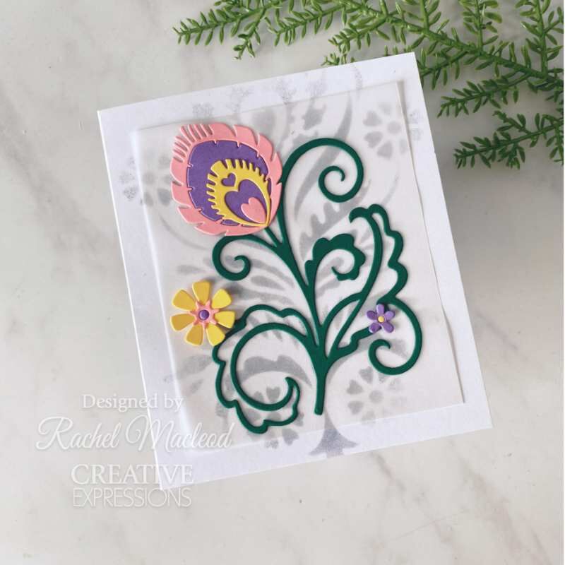 Creative Expressions Paper Cuts Folk Flowers Floral Flourish Craft Die