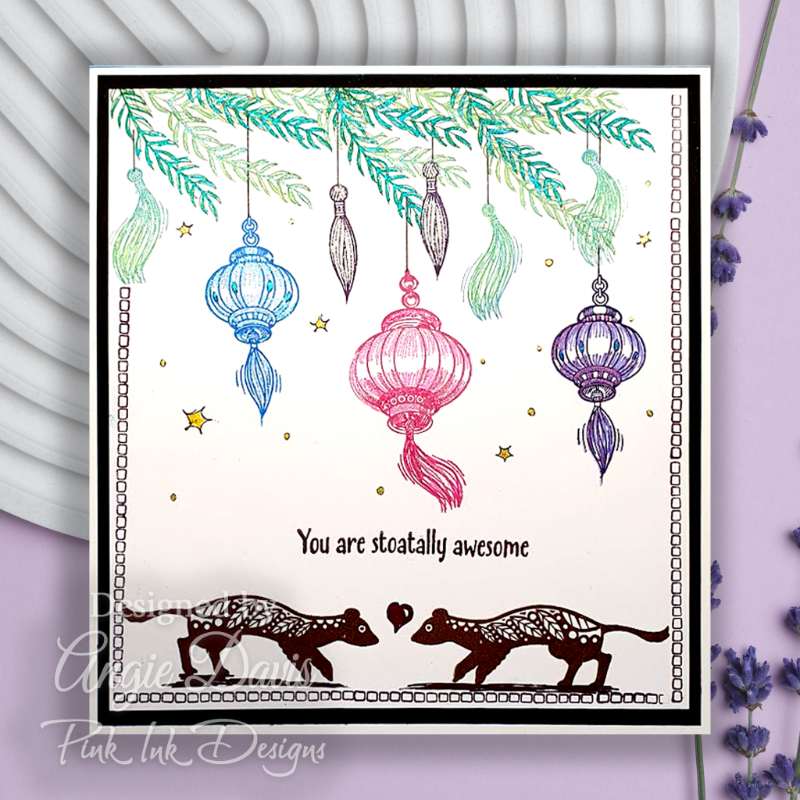 Pink Ink Designs Stoatally Yours 6 in x 8 in Clear Stamp Set