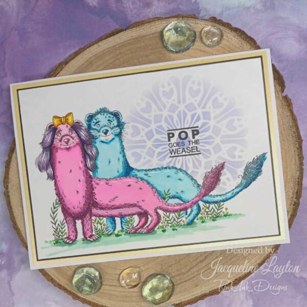 Pink Ink Designs Stoatally Yours 6 in x 8 in Clear Stamp Set