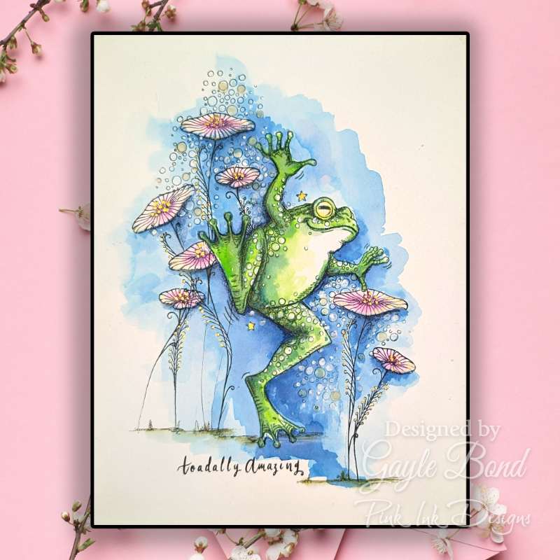 Pink Ink Designs King Of The Toad 6 in x 8 in Clear Stamp Set