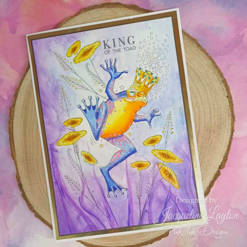 Pink Ink Designs King Of The Toad 6 in x 8 in Clear Stamp Set