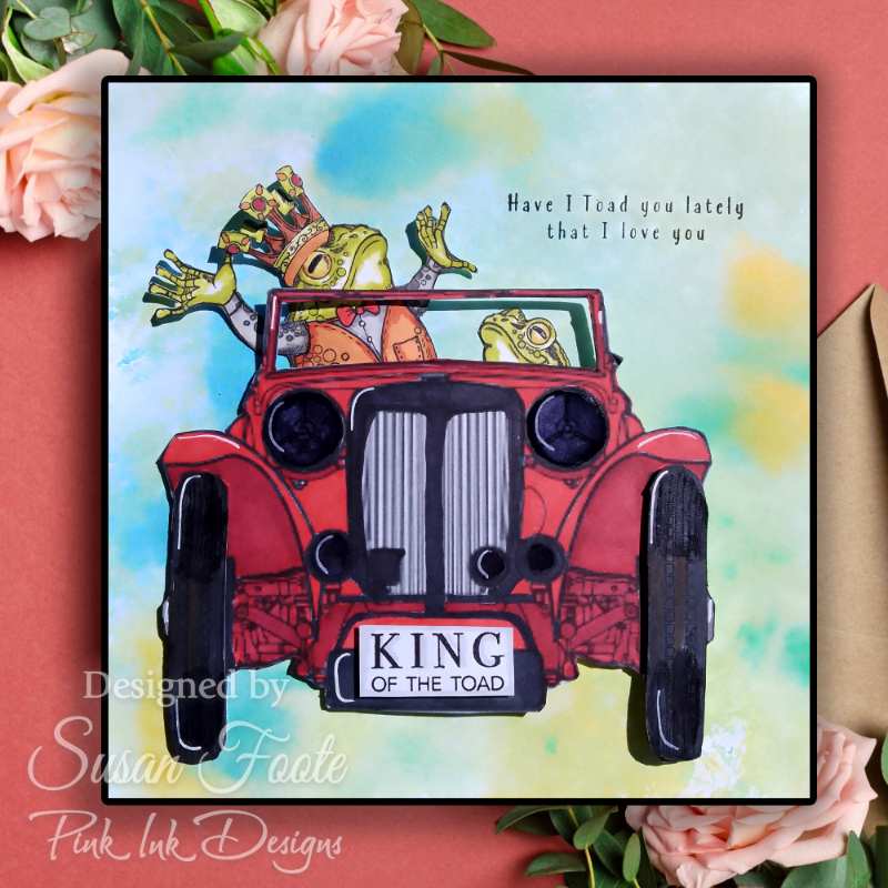 Pink Ink Designs King Of The Toad 6 in x 8 in Clear Stamp Set