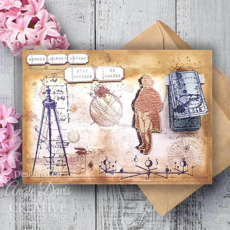 Creative Expressions Sam Poole The Astrologist 6 in x 8 in Clear Stamp Set