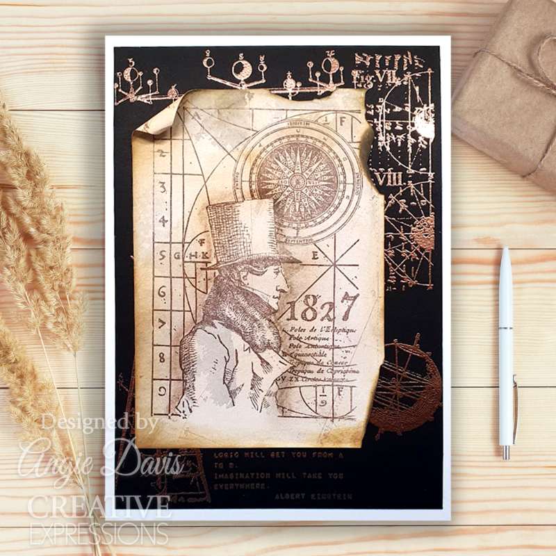 Creative Expressions Sam Poole The Astrologist 6 in x 8 in Clear Stamp Set