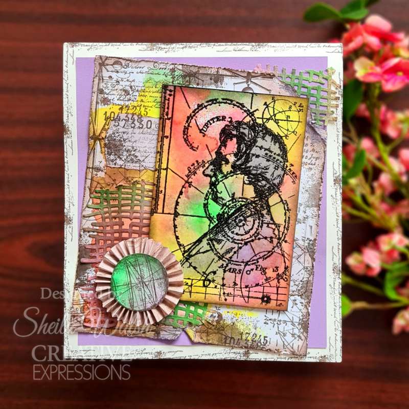 Creative Expressions Sam Poole Ink Splatter 4 in x 6 in  Clear Stamp Set