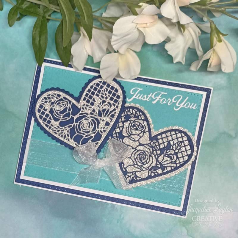 Creative Expressions Sue Wilson Frames & Tags Lace Rose Heart Craft Die