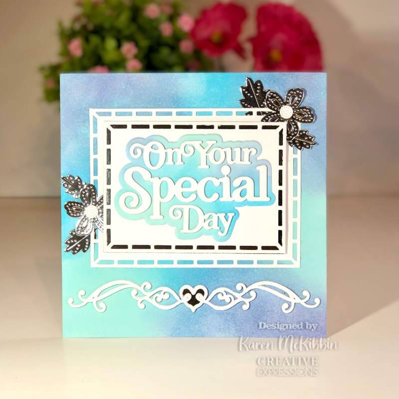 Creative Expressions Sue Wilson Shadowed Sentiments On Your Special Day Craft Die