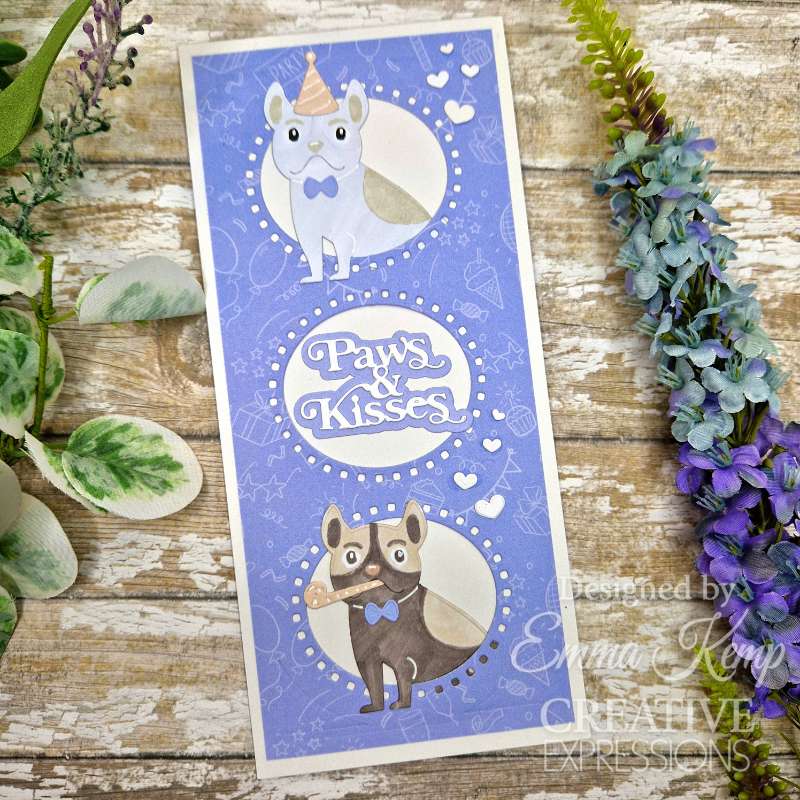 Creative Expressions Sue Wilson Mini Shadowed Sentiments Paws & Kisses Craft Die