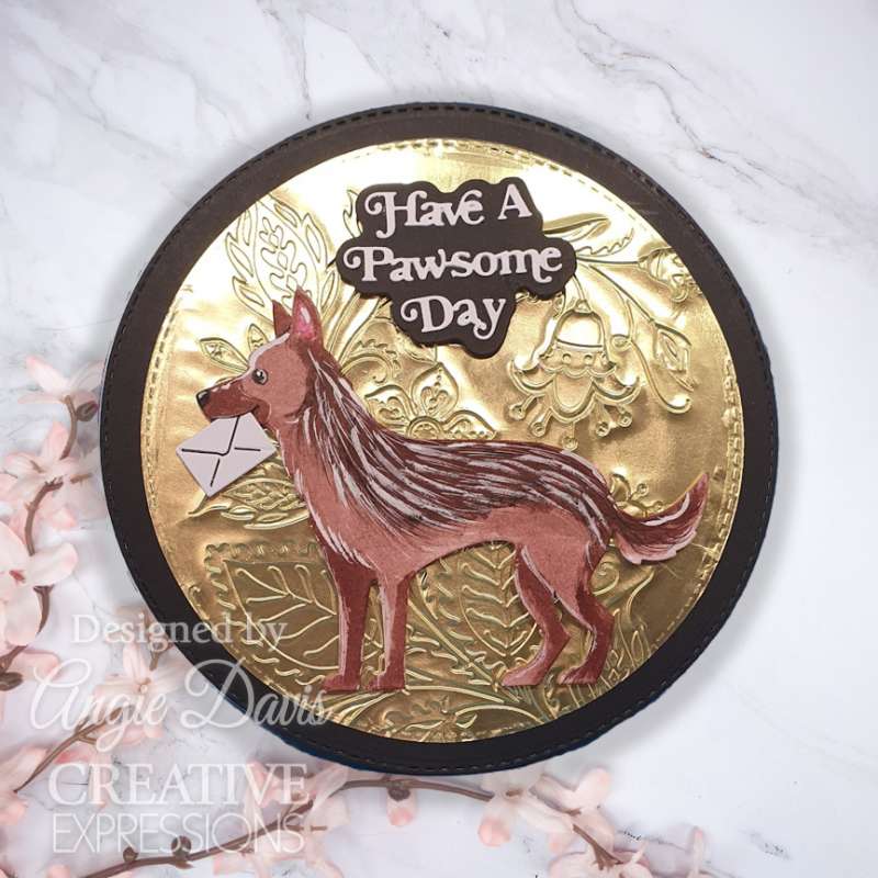 Creative Expressions Sue Wilson Mini Shadowed Sentiments Have A Paw-some Day Craft Die