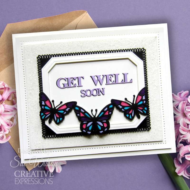 Creative Expressions Sue Wilson Get Well Stacked Sentiment Craft Die