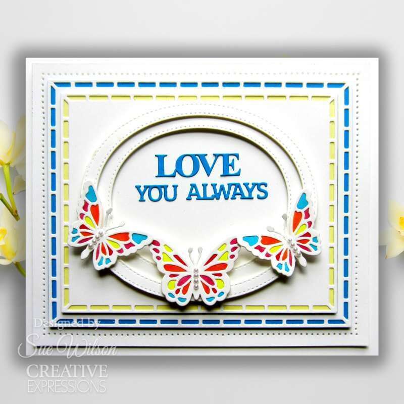 Creative Expressions Sue Wilson Love Shadowed Stacked Sentiment Craft Die