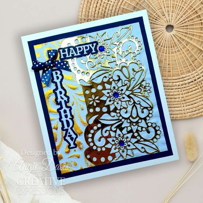 Creative Expressions Sue Wilson Birthday Shadowed Stacked Sentiment Craft Die