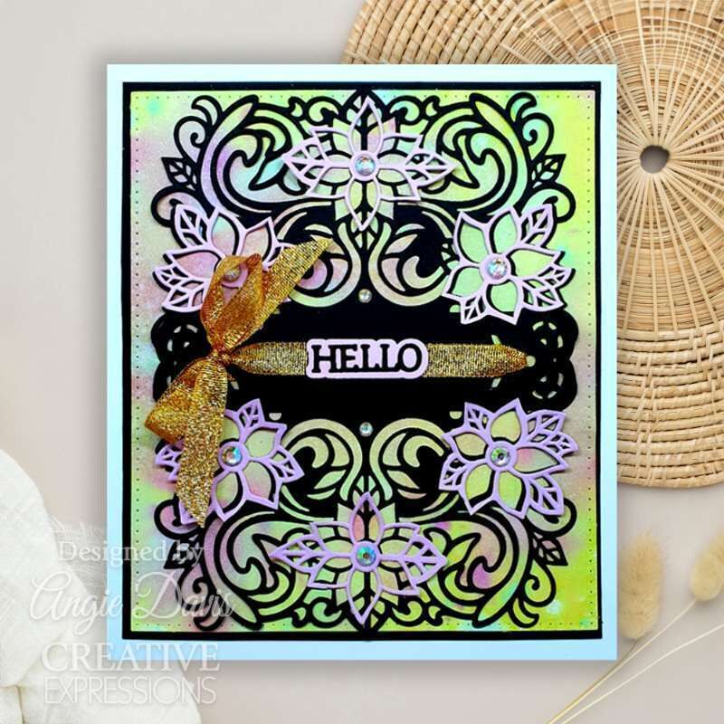 Creative Expressions Sue Wilson Frames & Tags Floral Melody Cover Plate  Craft Die