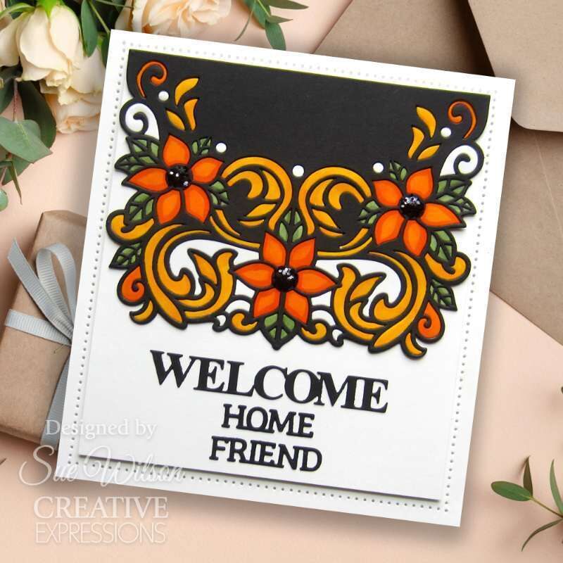 Creative Expressions Sue Wilson Frames & Tags Floral Melody Cover Plate  Craft Die