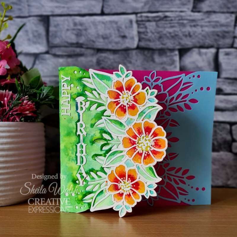 Creative Expressions Sue Wilson Birthday Shadowed Stacked Sentiment Craft Die