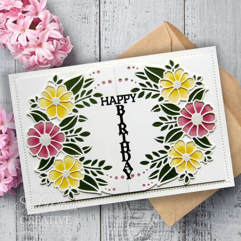 Creative Expressions Sue Wilson Frames & Tags Floral Harmony Cover Plate  Craft Die