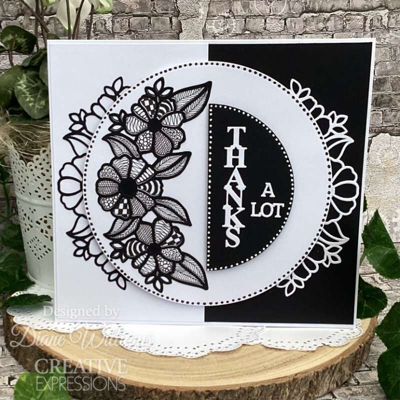 Creative Expressions Sue Wilson Thanks Shadowed Stacked Sentiment Craft Die