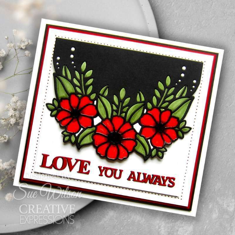 Creative Expressions Sue Wilson Love Shadowed Stacked Sentiment Craft Die