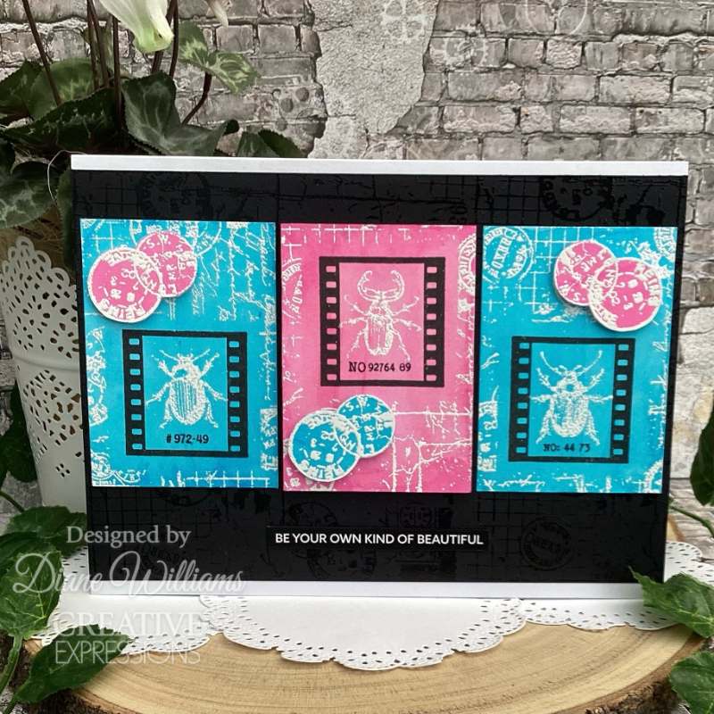 Creative Expressions Tracie Fox Bugology Negatives 6 in x 8 in Clear Stamp Set