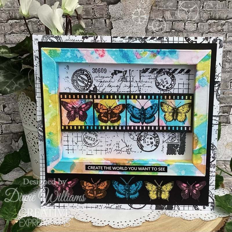 Creative Expressions Tracie Fox Bugology Negatives 6 in x 8 in Clear Stamp Set