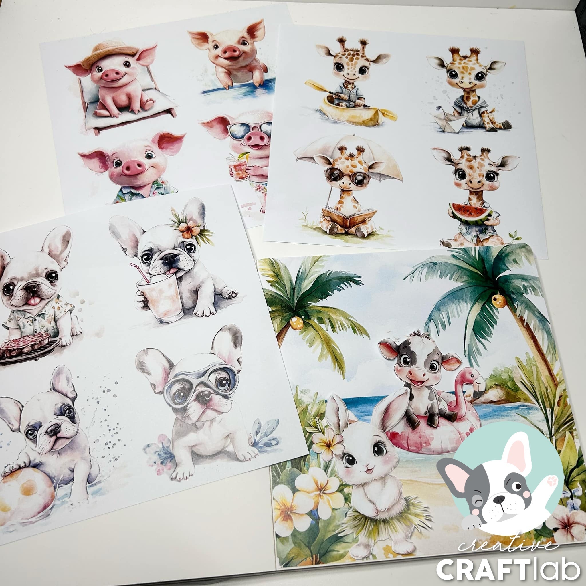 CCL Collage Ephemera Summer Breeze Essentials 18 Pieces