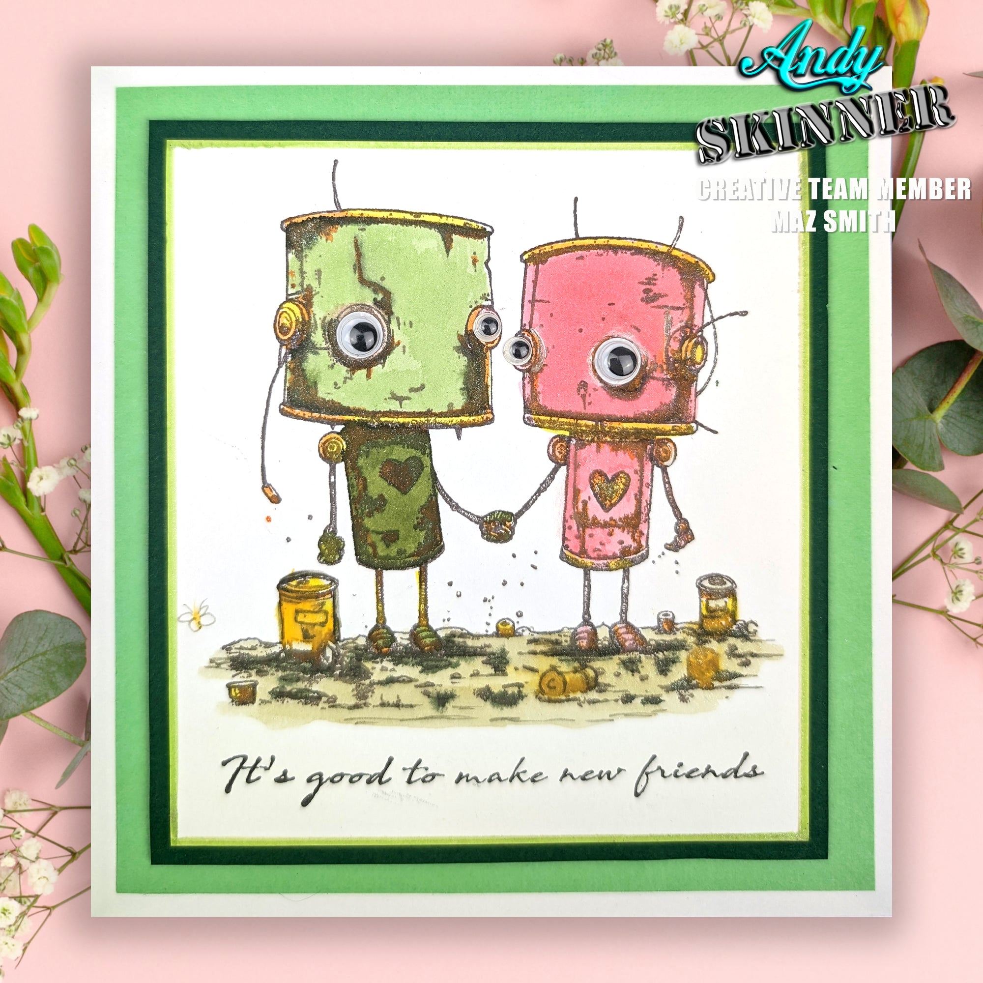 Creative Expressions Andy Skinner Botology Better Together Pre Cut Rubber Stamp