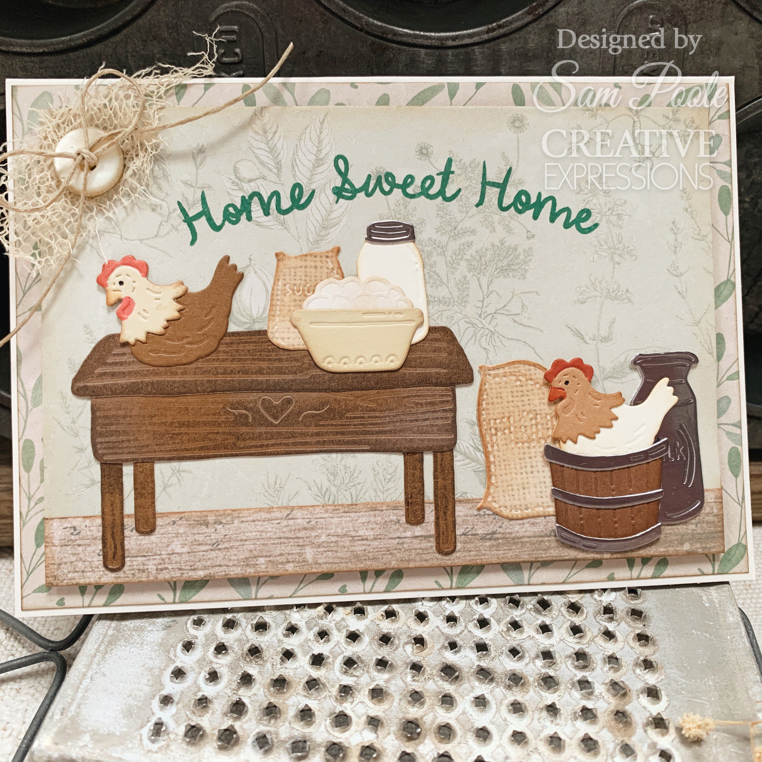 Creative Expressions Sam Poole Rustic Homestead Kitchen Shelf Accessories Craft Die
