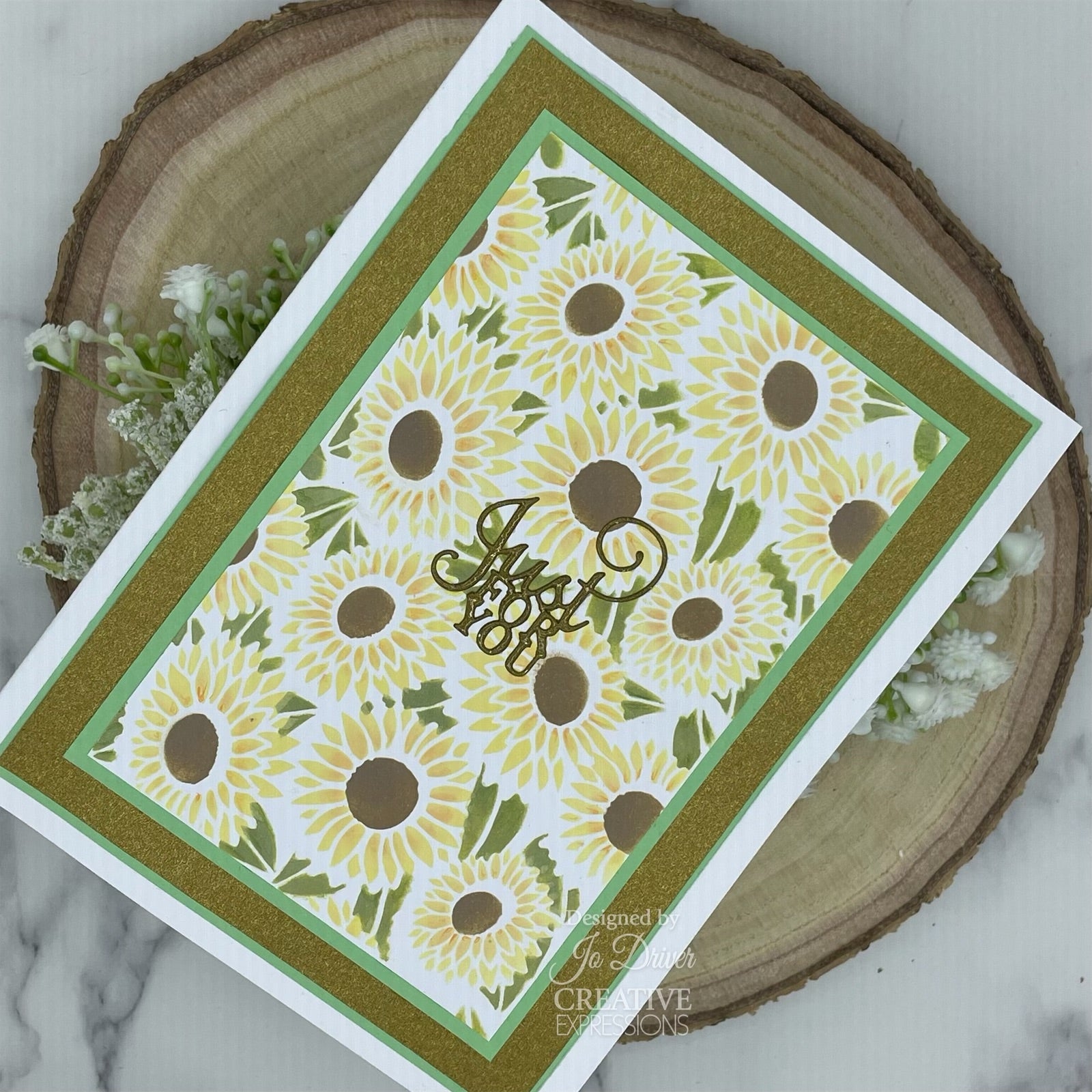 Creative Expressions Sunflowers Mini Triple Layering Stencil 4 in x 3 in Set of 3