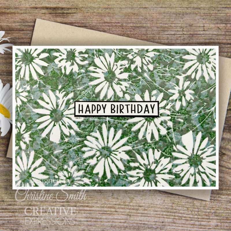 Creative Expressions Daisy Bliss 5 1/2 in x 3 3/4 in Pre-Cut Rubber Stamp