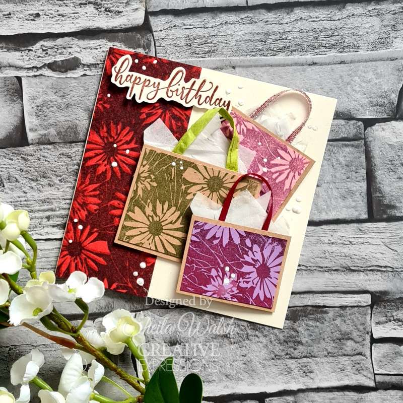 Creative Expressions Daisy Bliss 5 1/2 in x 3 3/4 in Pre-Cut Rubber Stamp