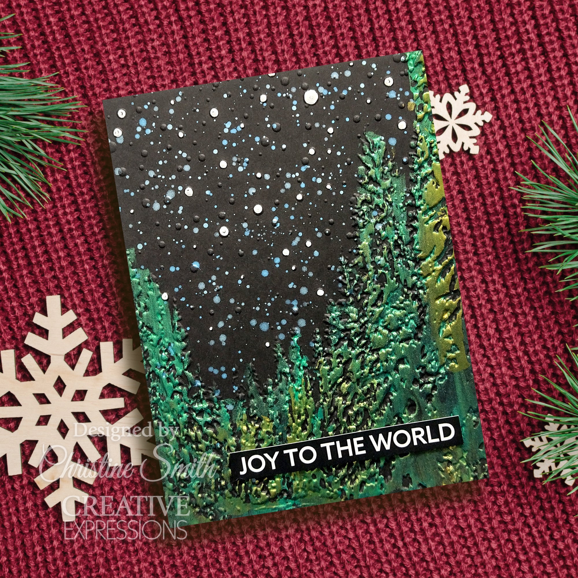 Creative Expressions Snowy Forest Glade 5 in x 7 in 3D Embossing Folder