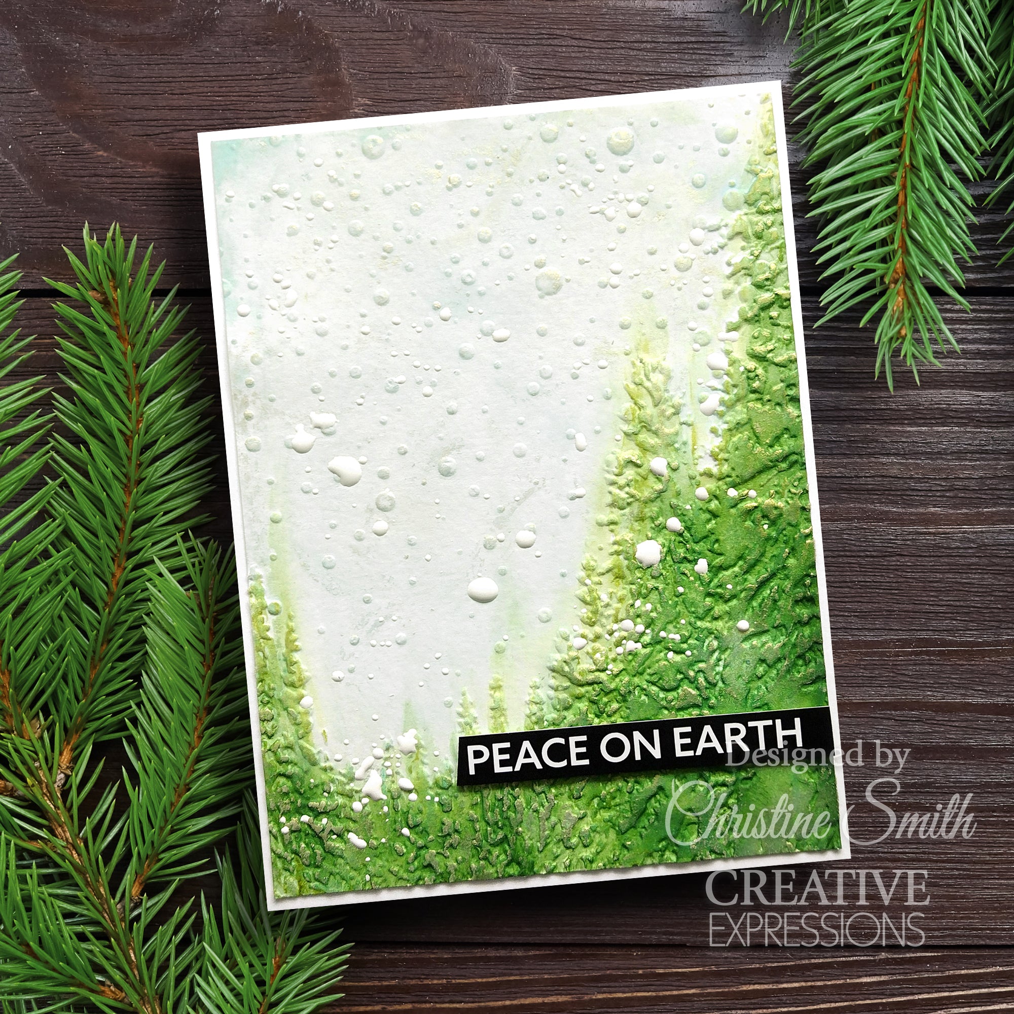 Creative Expressions Snowy Forest Glade Companion Colouring Stencil Set 6 in x 8 in 2pk