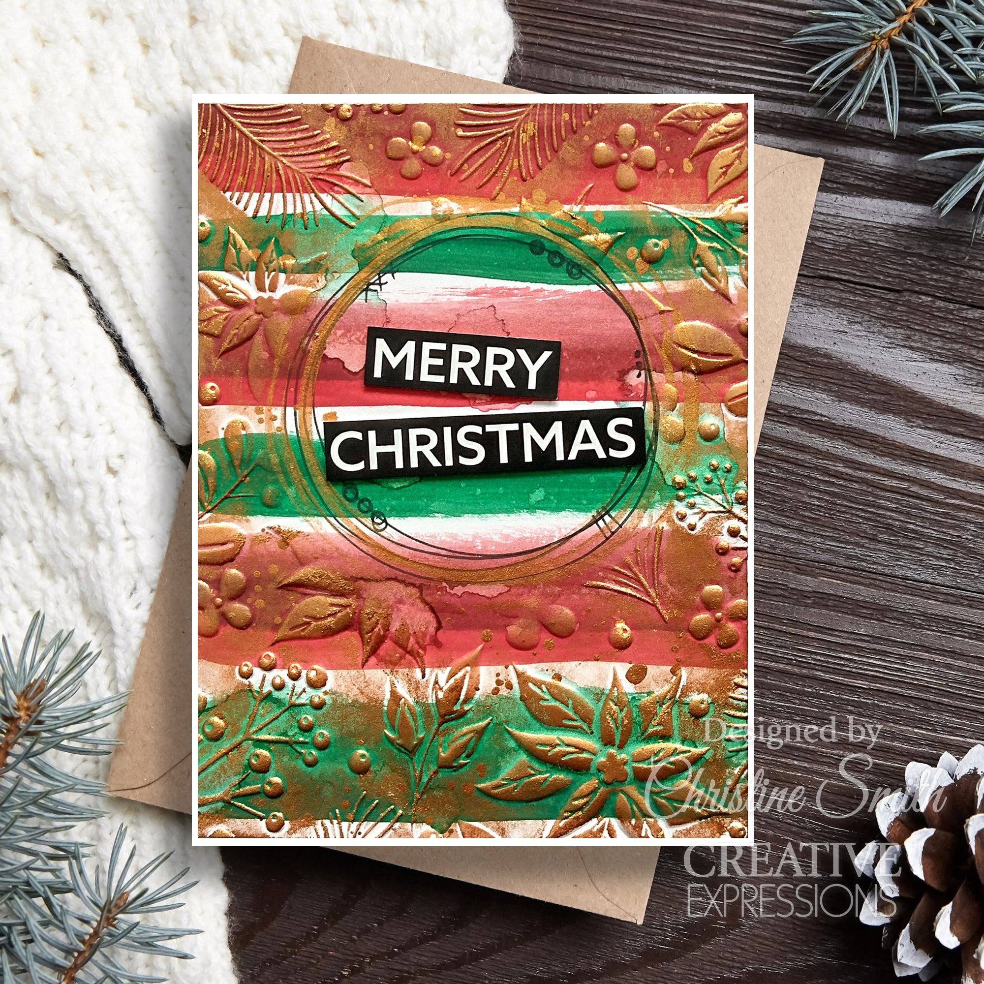 Creative Expressions Nature's Christmas 5 in x 7 in 3D Embossing Folder