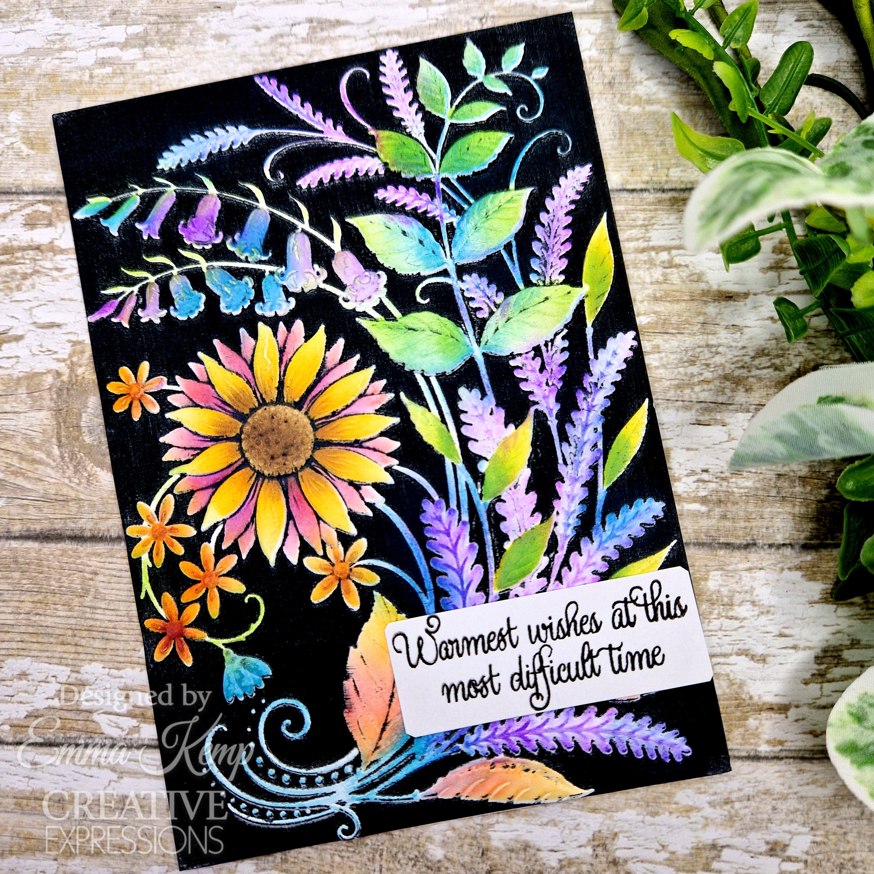 Creative Expressions Sunshine Serenade Companion Colouring Stencil 6 in x 8 in Set of 2