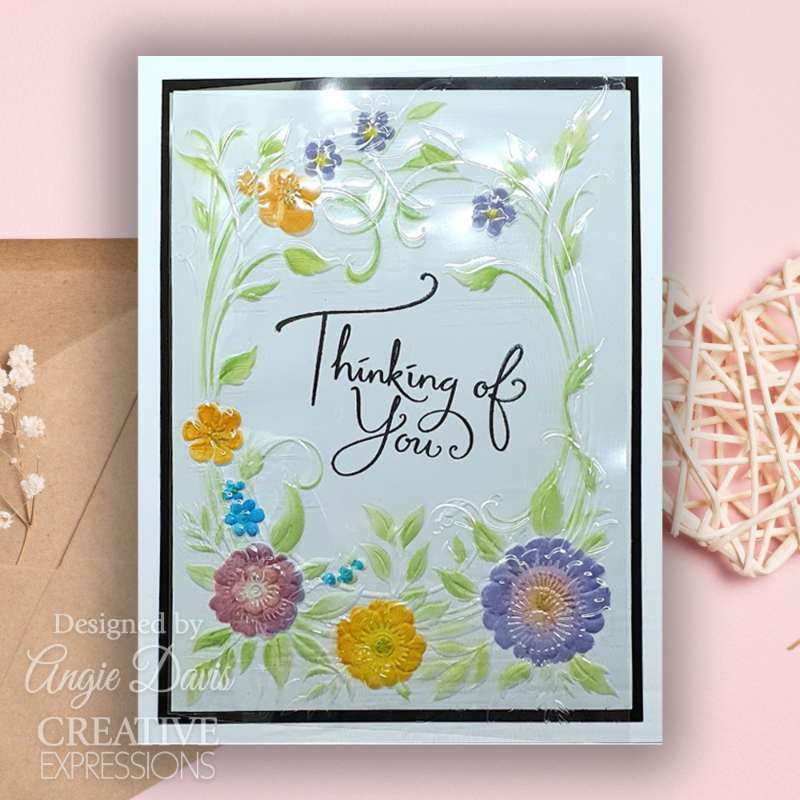 Creative Expressions Floral Symphony 5 in x 7 in 3D Embossing Folder