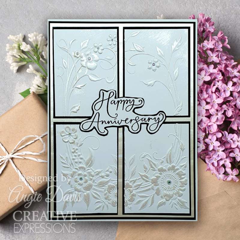 Creative Expressions Floral Symphony 5 in x 7 in 3D Embossing Folder