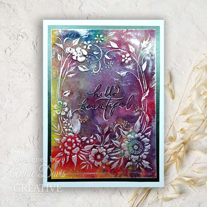 Creative Expressions Floral Symphony 5 in x 7 in 3D Embossing Folder