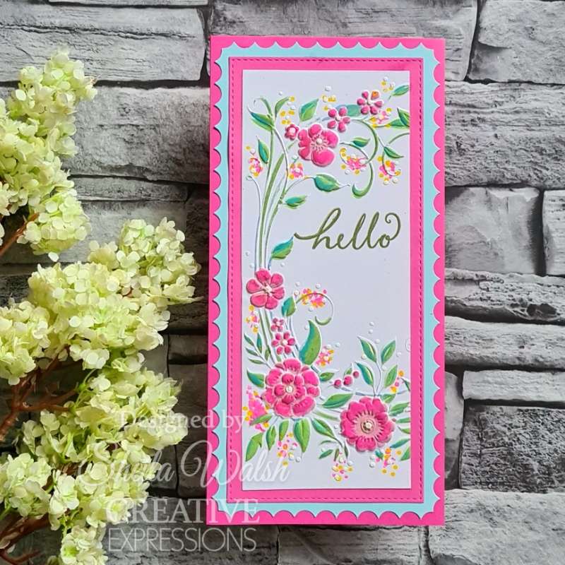 Creative Expressions Floral Symphony 5 in x 7 in 3D Embossing Folder