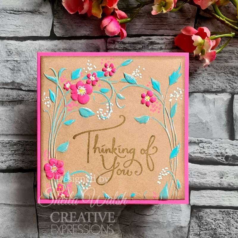 Creative Expressions Floral Symphony 5 in x 7 in 3D Embossing Folder