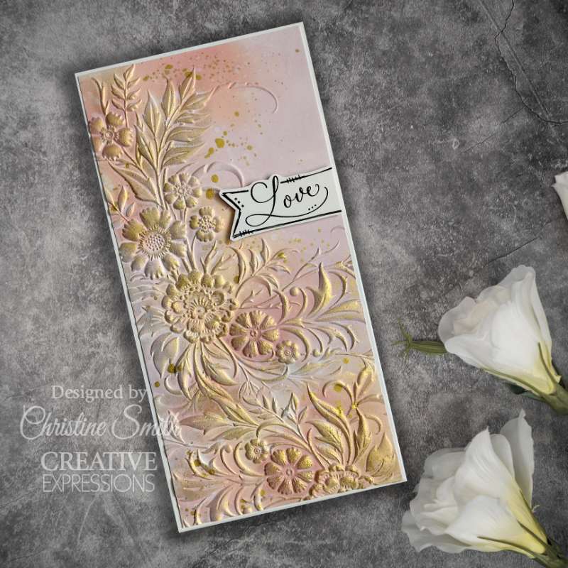 Creative Expressions Petal Cascade 5 in x 7 in 3D Embossing Folder