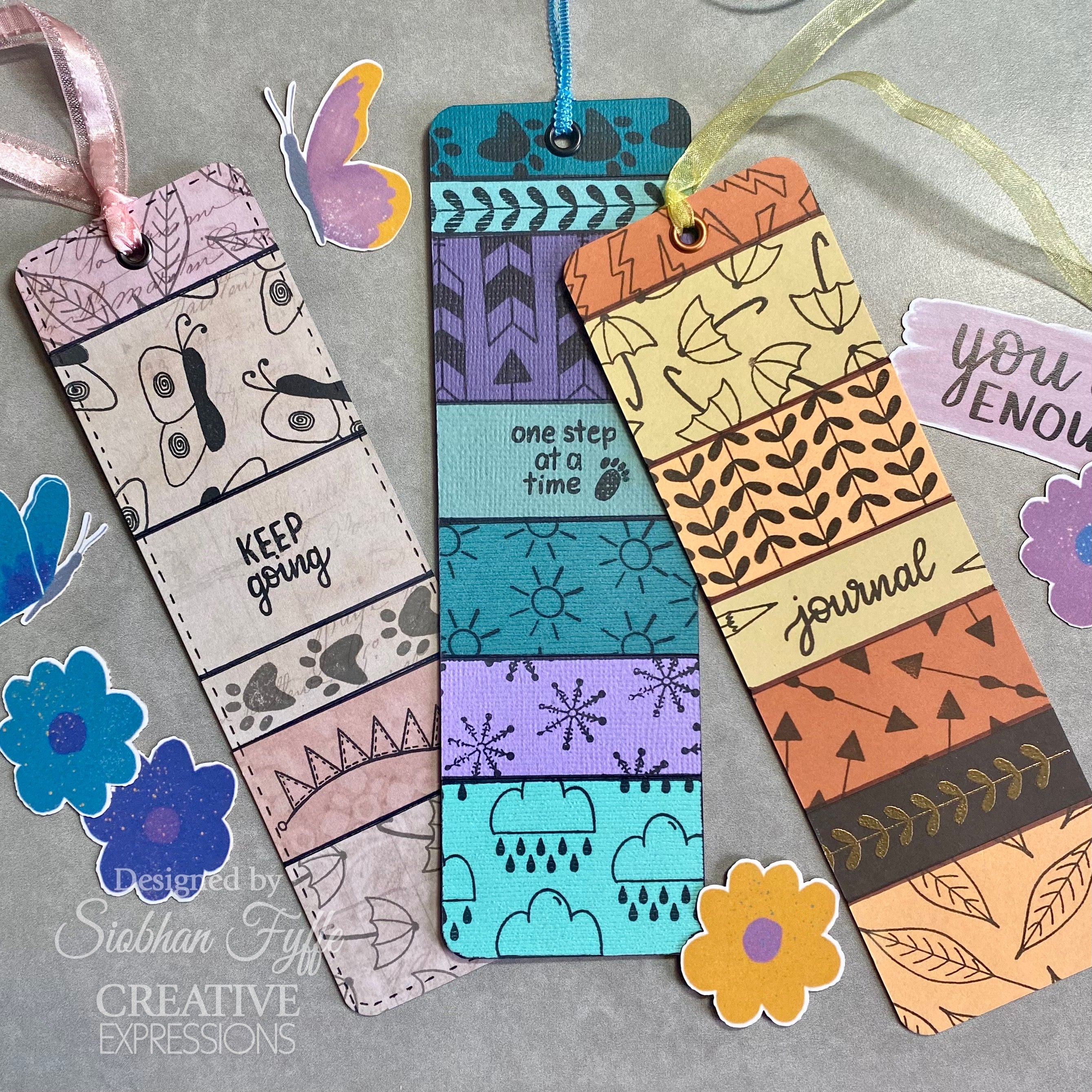 Creative Expressions Helen Colebrook Beautiful Banners 6 in x 4 in Clear Stamp Set