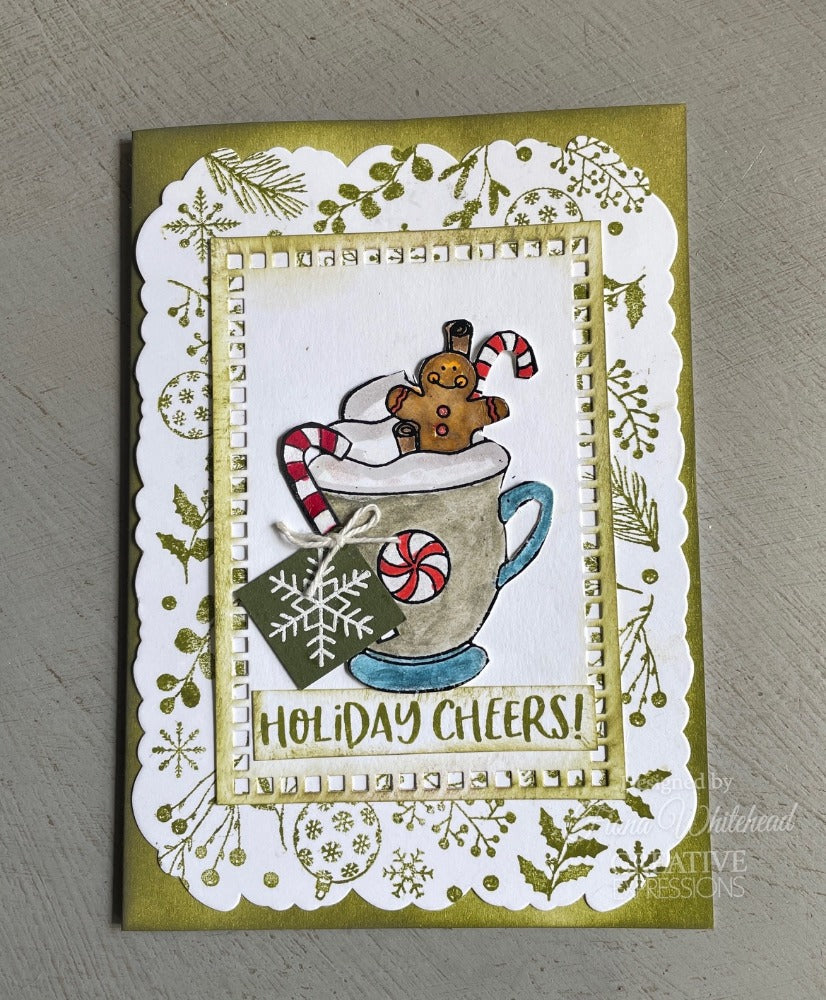 Creative Expressions Jane's Doodles Holiday Cheers 6 in x 8 in Clear Stamp Set