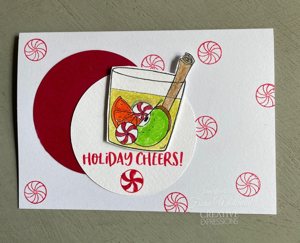 Creative Expressions Jane's Doodles Holiday Cheers 6 in x 8 in Clear Stamp Set