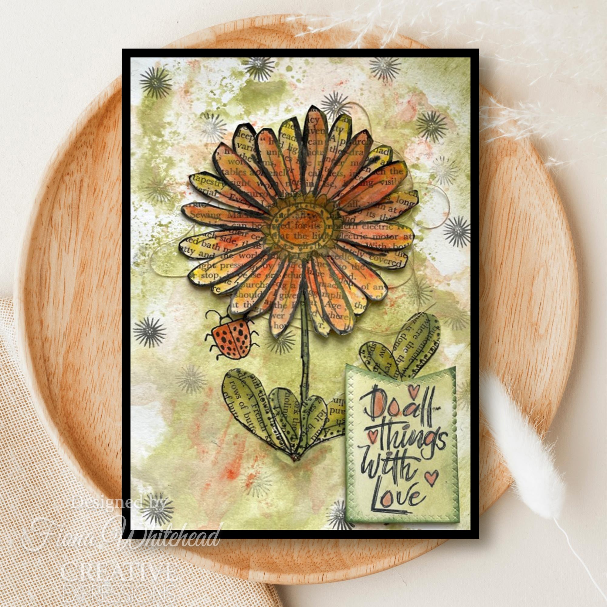 Woodware Clear Singles Petal Doodles With Love 4 in x 6 in Stamp Set