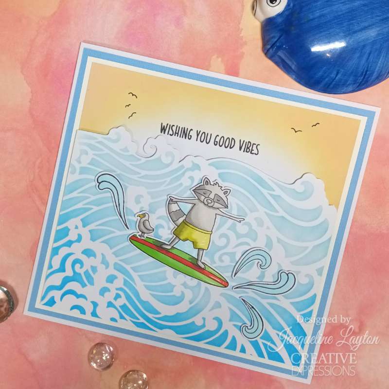 Creative Expressions Jane's Doodles Good Vibes 6 in x 8 in Clear Stamp Set