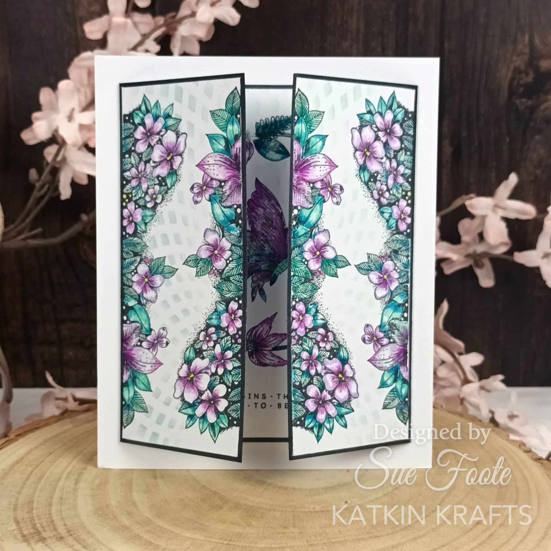 Katkin Krafts The Butterfly Effect 6 in x 8 in Clear Stamp Set