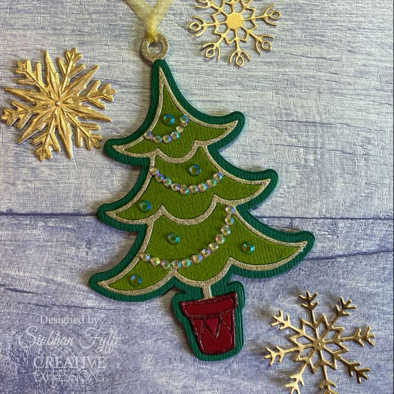 Creative Expressions Paper Cuts Festive Christmas Tree Craft Die